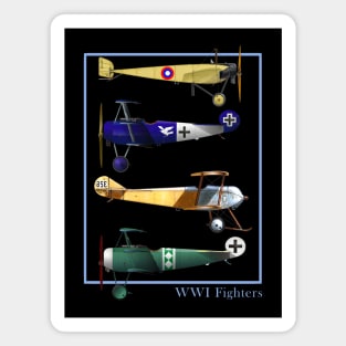 WWI Fighters Airplanes Vintage Magnet